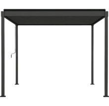 Pergola autoportante en aluminium avec toit à lames et manivelle