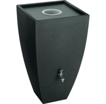 Regentonne mit Wasserhahn zur Gartenbewässerung