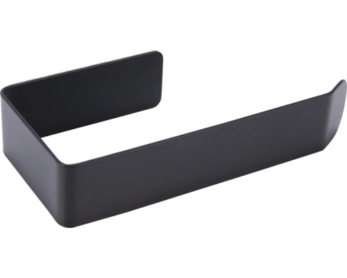 form&style Papierrollenhalter OLI schwarz matt mit 3M Klebepad Schwarzer Papierrollenhalter zur Wandmontage