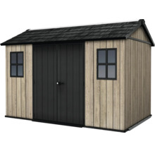 Abri de jardin avec double porte et deux fenêtres