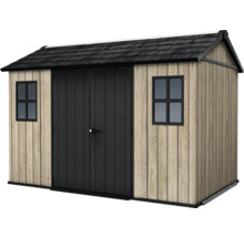 Abri de jardin avec double porte et fenêtres