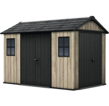 Abri de jardin en bois avec double porte et fenêtres