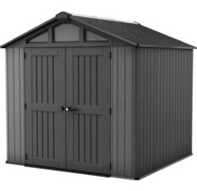 Abri de jardin en plastique avec double porte et lucarne