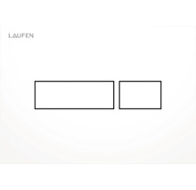 Logo Laufen avec deux plaques de commande pour les toilettes