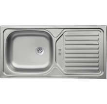 Spüle aus Edelstahl mit Abtropffläche