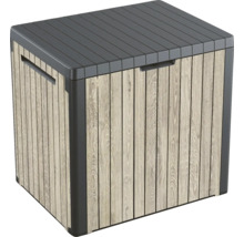 Coffre de rangement en plastique avec aspect bois