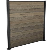 Paravent imitation bois avec cadre noir