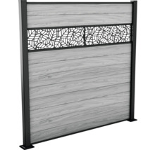 Sichtschutzzaun mit Blättermuster für den Garten