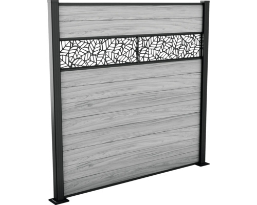 Sichtschutzzaun mit Blättermuster für den Garten