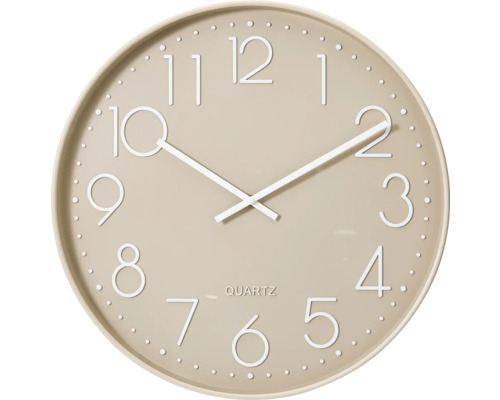 Horloge murale taupe Ø 50,8 cm Horloge murale ronde à quartz avec cadran