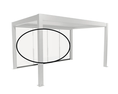 Pergola mit Glasschiebewänden