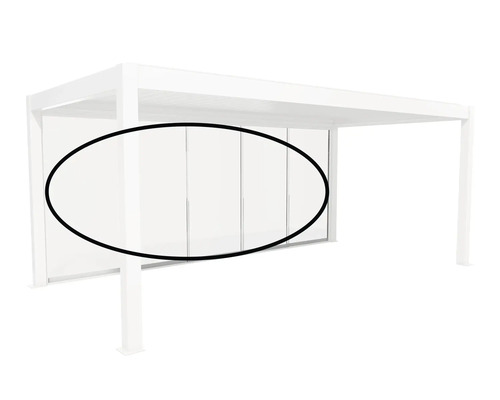 Pergola mit Glasschiebewänden