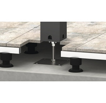 Construction de terrasse surélevée avec plots réglables en hauteur