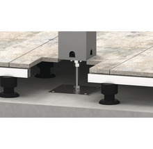 Construction de support de terrasse avec des carreaux