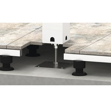 Plot de terrasse avec pied à vis sous dalles de terrasse