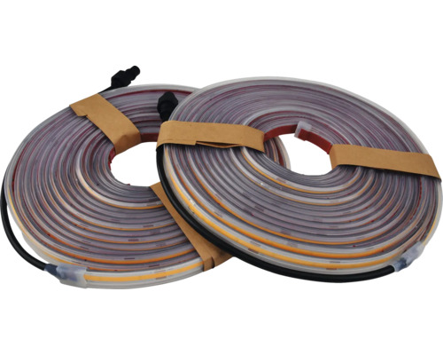 Deux rouleaux de ruban lumineux LED néon flexible pour la décoration.