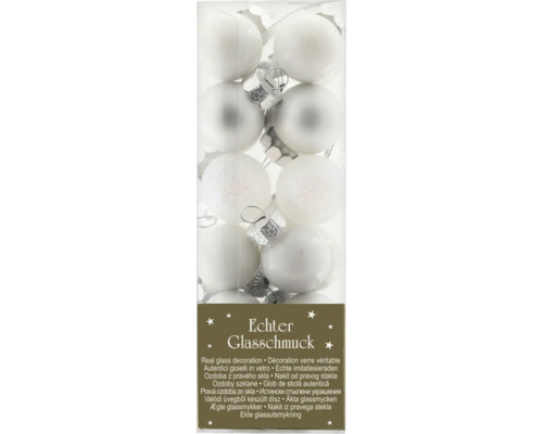 Packung mit Christbaumkugeln aus Glas