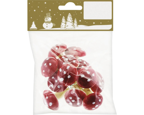 Emballage de champignons rouges à pois blancs pour la décoration