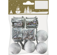 Weihnachtsbaumschmuck Set mit Trommeln, Geschenken und Kugeln