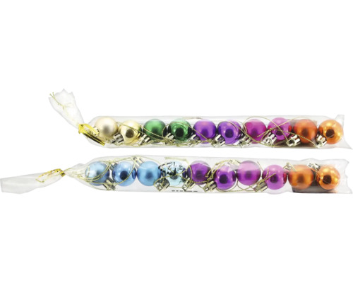 Emballage de boules de Noël de différentes couleurs