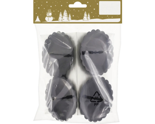 Moules à muffins noirs en lot de quatre