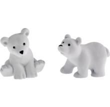Zwei weisse Eisbärfiguren