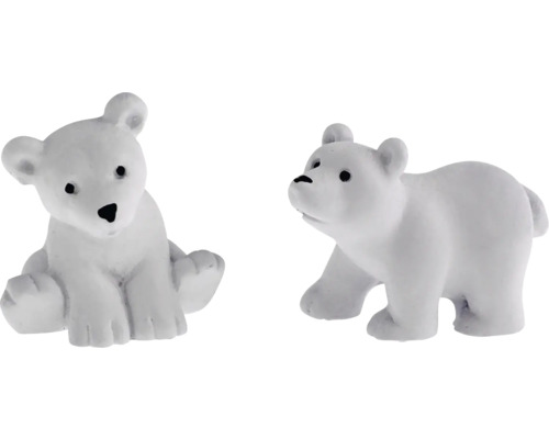 Zwei weisse Eisbärfiguren