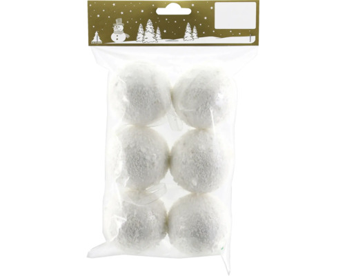 Verpackung mit sechs Schneebällen für den Innenbereich