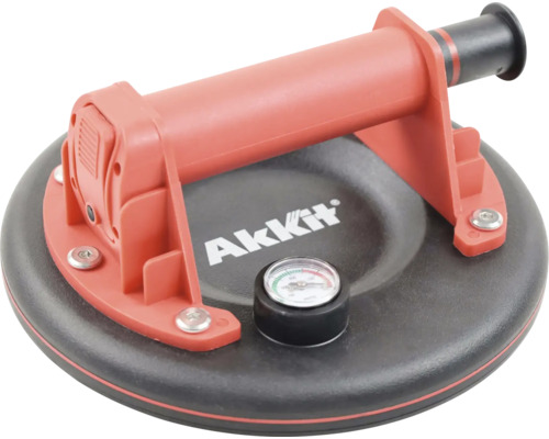Ventouse à pompe Akkit pour carrelage jusqu’à 130 kg avec manomètre pour un contrôle précis de la ventouse Ventouse Akkit avec manomètre