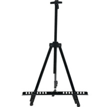 Schwarze Staffelei für Künstlerbedarf