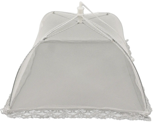 Couvre-plat en filet avec dentelle