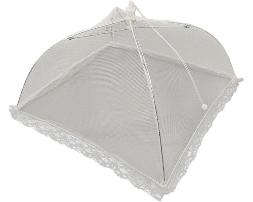 Couvercle en filet pour aliments avec bordure en dentelle