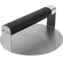 Presse à hamburger en acier inoxydable avec poignée noire