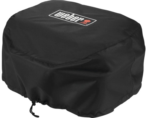 Logo Weber sur une housse de barbecue noire