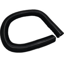 Schwarzer, flexibler Abluftschlauch aus Kunststoff