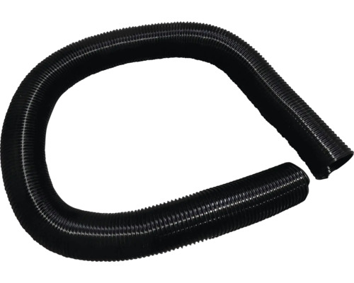 Schwarzer, flexibler Abluftschlauch aus Kunststoff