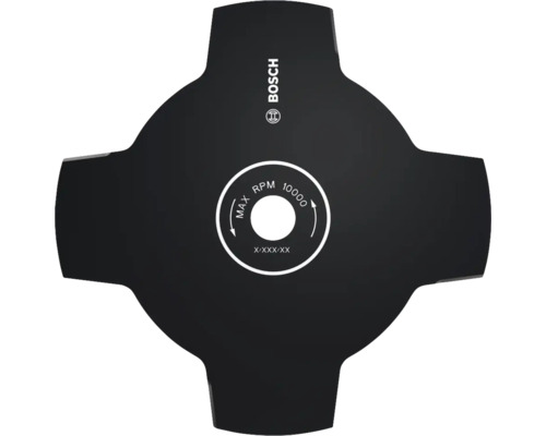 Lame de coupe d'herbe Bosch avec quatre dents et une vitesse maximale de 10000 tr/min