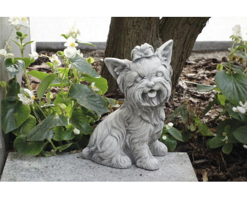 Figurine de jardin Yorkshire Terrier en pierre