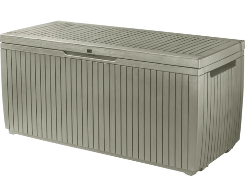 Aufbewahrungsbox aus Kunststoff für den Aussenbereich mit Deckel