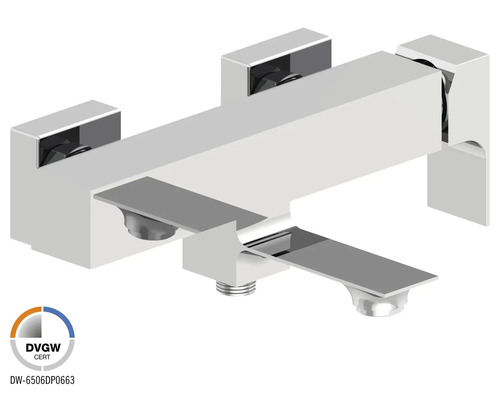 Jungborn Robinet de baignoire ZETA certifié DVGW chrome Robinet de baignoire à montage mural avec certification DVGW