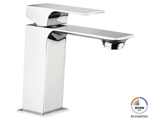 Jungborn Robinet de lavabo ZETA certifié DVGW chrome Robinet de lavabo en métal avec certification DVGW