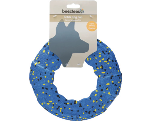 Beetztees Fetch Dog Fun Apportierspielzeug mit Hundekopf-Silhouette auf der Verpackung
