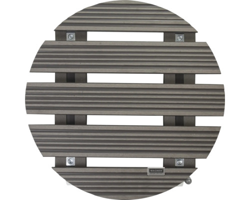 Dalle de terrasse ronde en bois