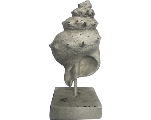 Dekorative Skulptur einer Meeresschnecke auf Sockel