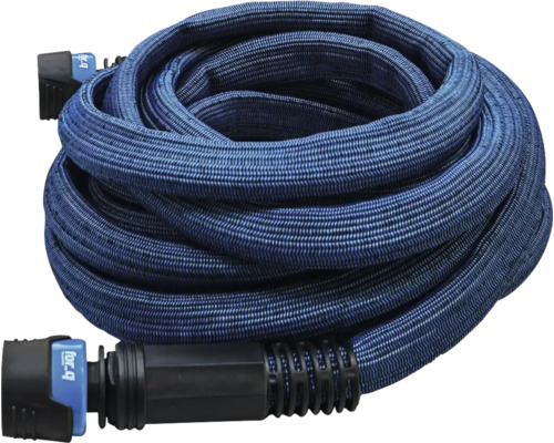 Aufgerollter flexibler Textilschlauch mit Kupplungssystem