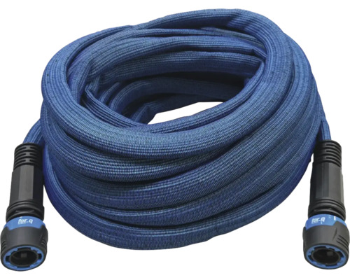 for_q dehnbarer Schlauch 30 m Blauer Gartenschlauch mit Anschlüssen