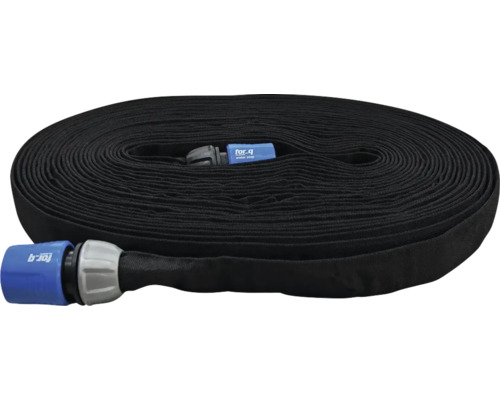 Aufgerollter Gartenschlauch mit Wasserstopp von for_q