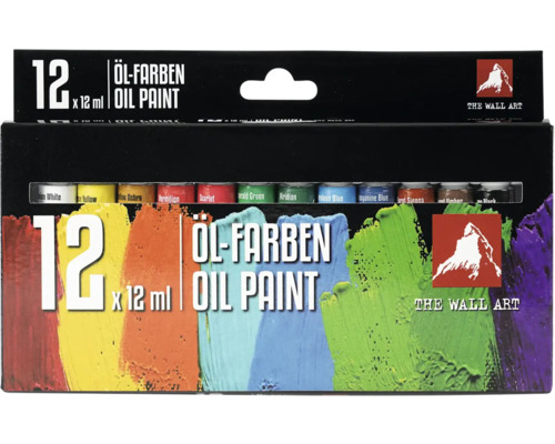 The Wall Art Ölfarben Set mit zwölf Farben in Tuben