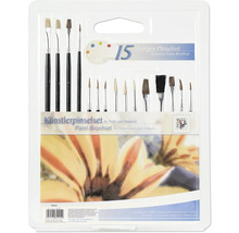 15-teiliges Künstlerpinselset für Profis und Amateure mit Holzstielen und Naturborsten