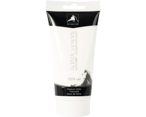 Acrylfarbe titanweiss 200 ml Tube mit weißer Acrylfarbe, 200 ml
